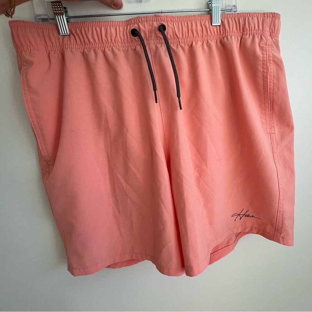 Hollister Men’s Swim Trunks / Striped Multicolor / Size XL / Pink Pastels / Swim